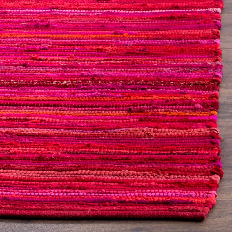 SAFAVIEH Handmade Rag Rug Sevim Casual Stripe Cotton Rug