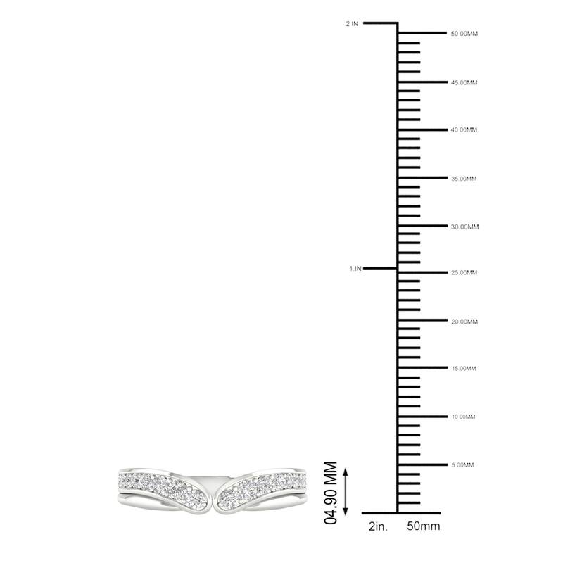 1/3ct TDW Diamond Contour Wedding Band in 10k Gold by De Couer