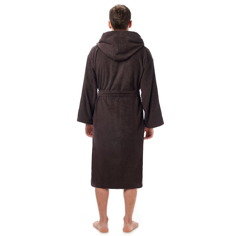 Men's Turkish Cotton Hooded Bathrobe