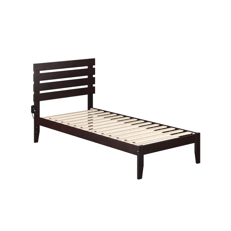 Oxford Twin XL Platform Bed in Espresso
