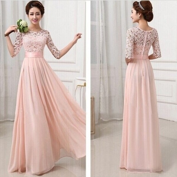 casual dress pink