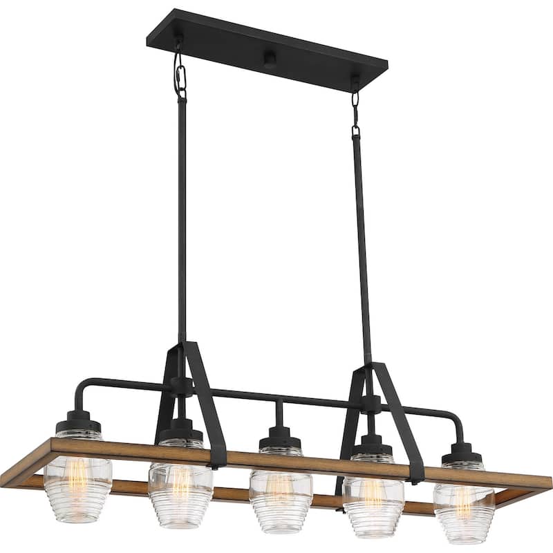 Guilford 5-Light Island Chandelier in Grey Ash