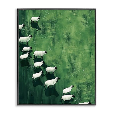 Stupell Wandering Sheep Abstraction Framed Giclee Art Design By Arlington Prints