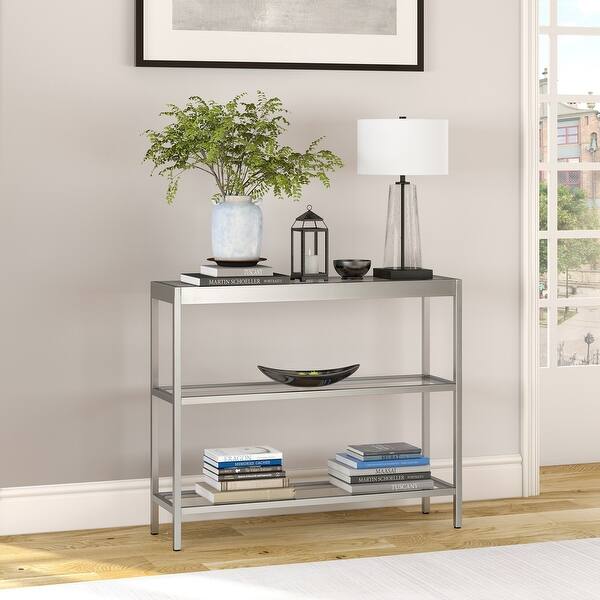 Shop Alexis 3 Shelf Short Console Table Overstock 28891331 Silver