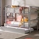preview thumbnail 3 of 17, Walker Edison Solid Wood Mission Twin Size Bunk Bed with Trundle