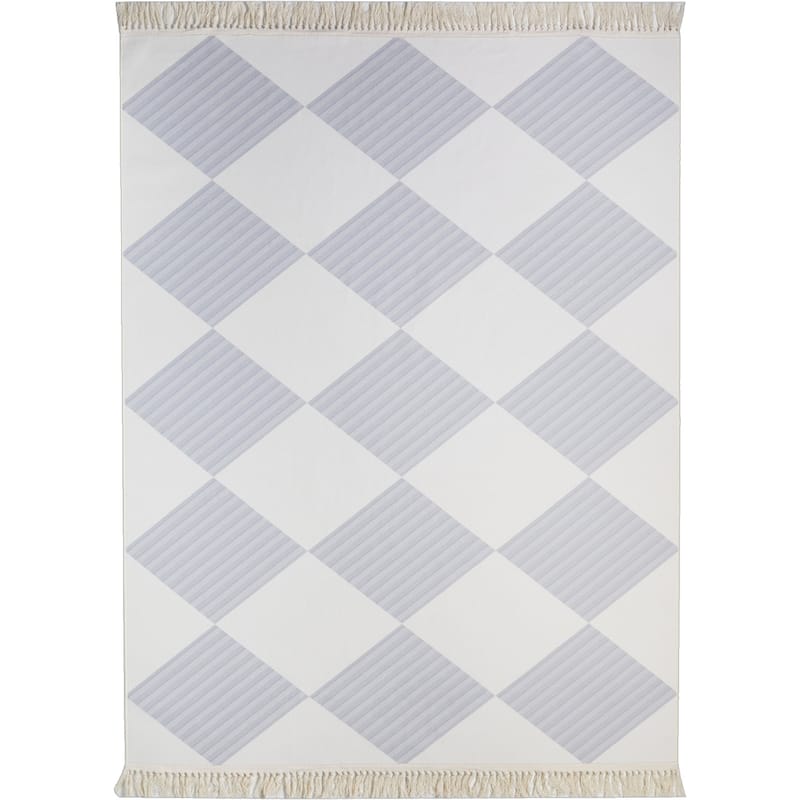 HomeRoots Gingham Modern, Contemporary Rectangle Area Rug - 8' X 10'
