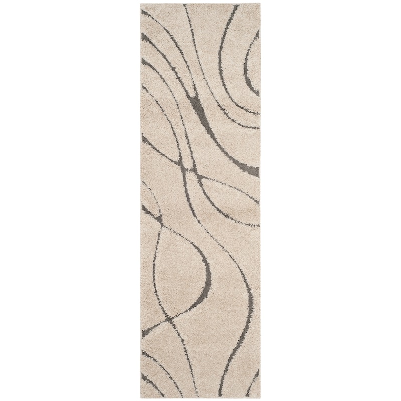 SAFAVIEH Florida Shag Sigtraud Abstract Waves 1.2-inch Area Rug