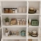 preview thumbnail 46 of 82, White Buffet Sideboard & Curio Bookcase Cabinet with Glass Doors