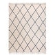 preview thumbnail 16 of 25, Gertmenian Zurich Modern Bohemian Plush Soft 2" Polypropylene Shag Area Rug 5' 3" x 7' - Diamond Ivory/Navy - Rectangle