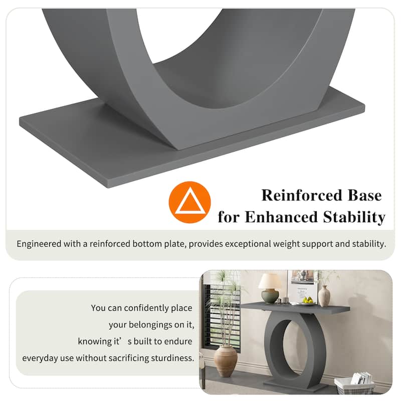 Mirod Stylish Modern Console Table with Egg-Shaped Base
