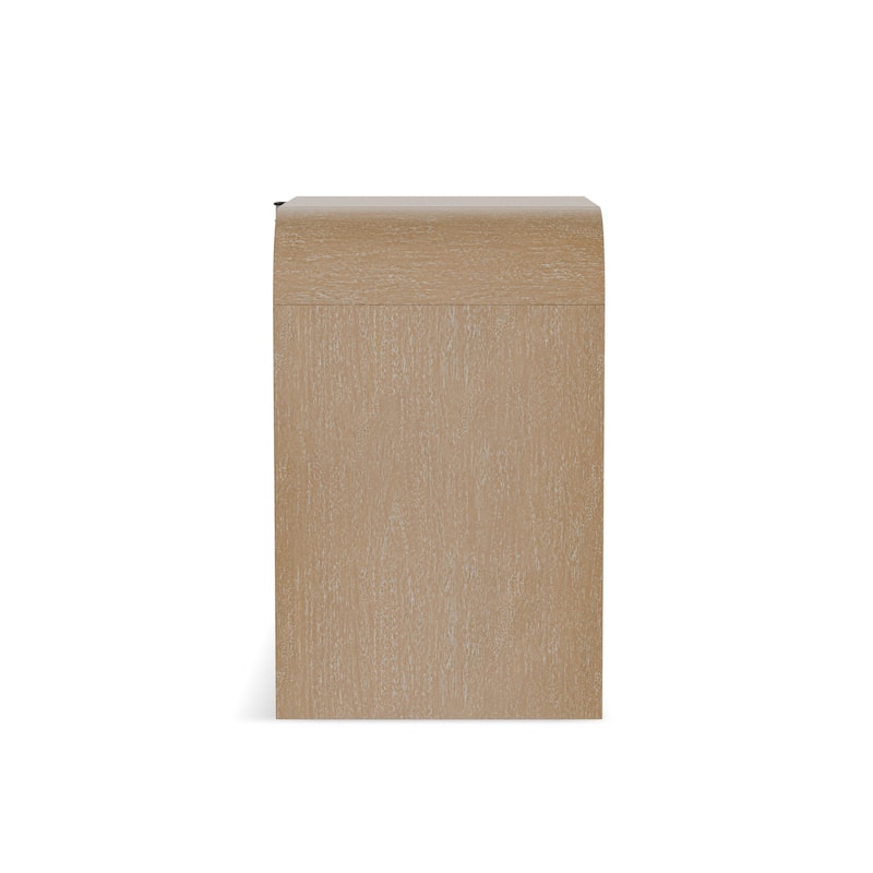 Furniture of America Adrienne Modern Natural Solid Wood 2-Drawer Nightstand With USB Ports