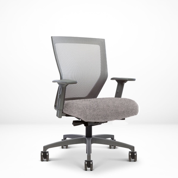 Run II, Ergonomic Mesh Chair, Synchro Tilt, Adjustable Arm, Built-In Natural Lumbar, Grey Frame, Light Beige Seat. Opens flyout.