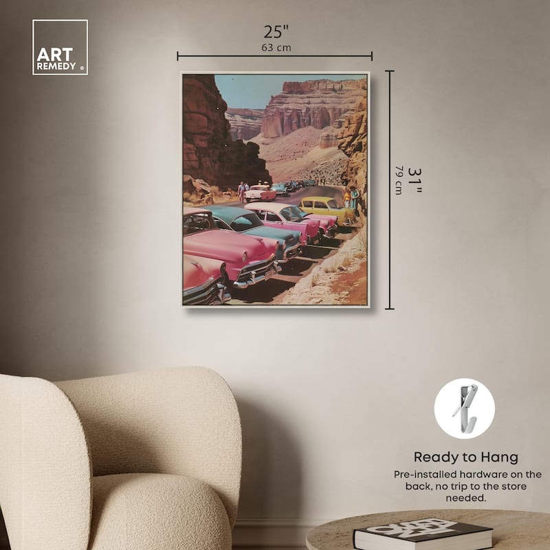 Vintage Canyon Visit Canvas by Art Remedy