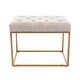 preview thumbnail 46 of 74, Upholstered Tufted Velvet Ottoman, Modern End of Bed Bench with Golden Metal Frame, Entryway Footrest Stool