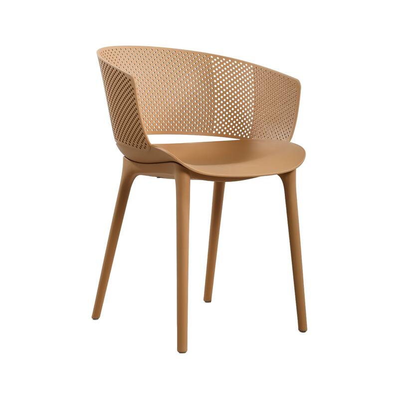 Christopher Knight Home - Gerald Modern Outdoor Plastic Dining Chair (Set of 2)