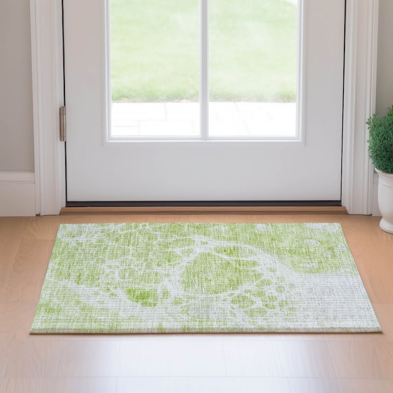 Premium Washable Super Soft Abstract Ink Mayfield Rug - Aloe - 1' 8" x 2' 6" - Rectangle