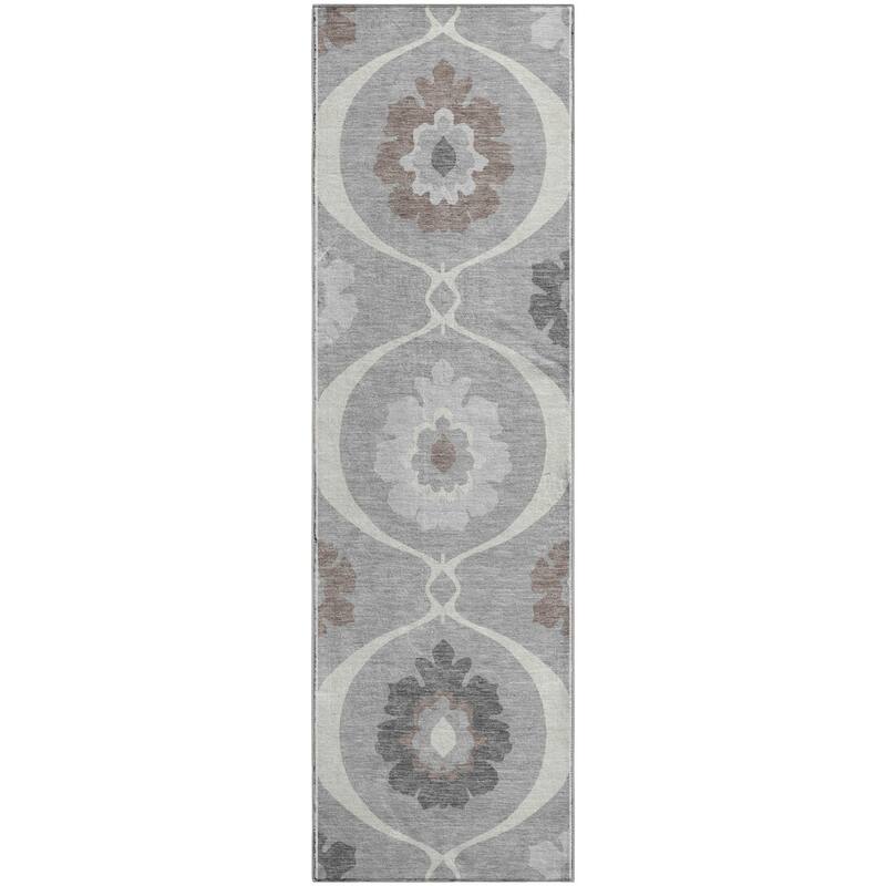 Premium Washable Super Soft Floral Scallops Mayfield Rug
