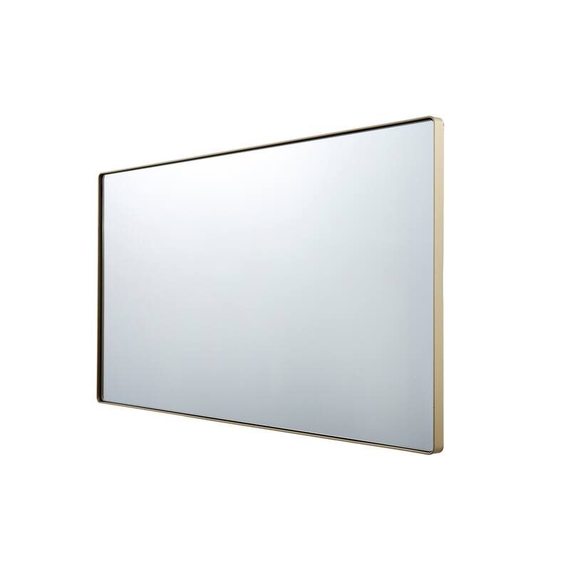 Varaluz Kye Vertical Rounded Rectangular Wall Mirror - Gold