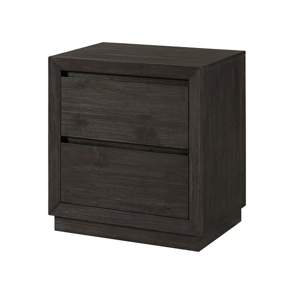 slide 2 of 6, Bello 2-Drawer Pine Nightstand Brown