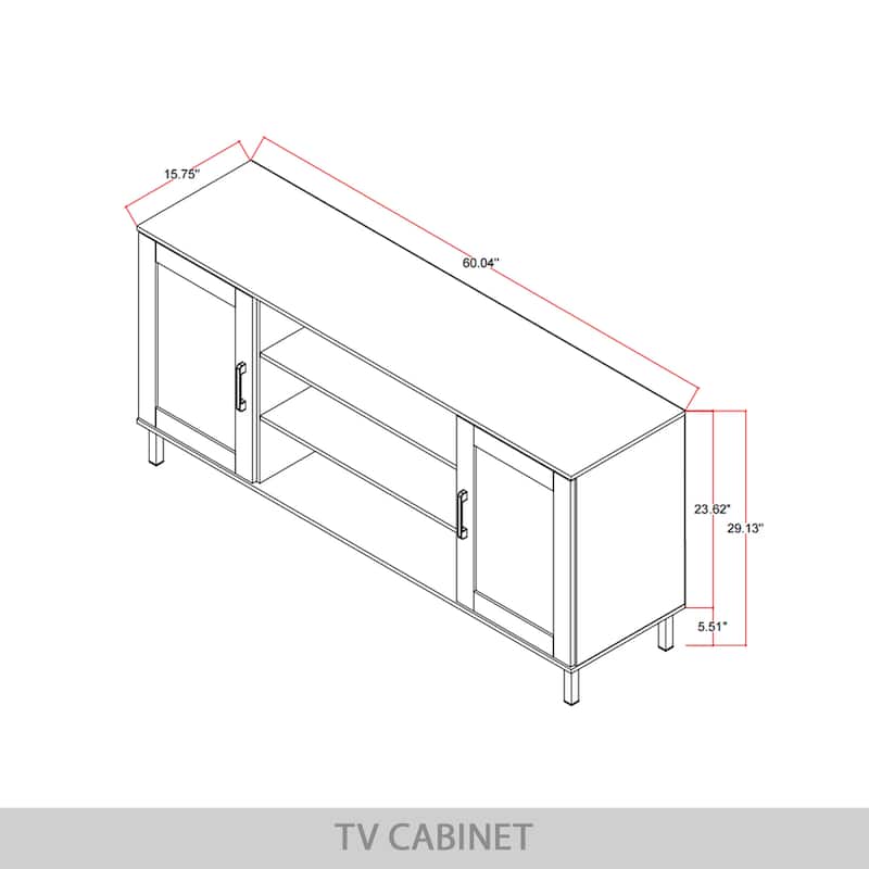 CraftPorch Transitional TV Stand Console