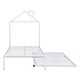preview thumbnail 37 of 44, Twin Size House Shaped Metal Platform Bed with Trundle