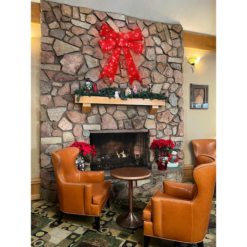 Lighted Red Bow In/Outdoor Christmas Decor - Small