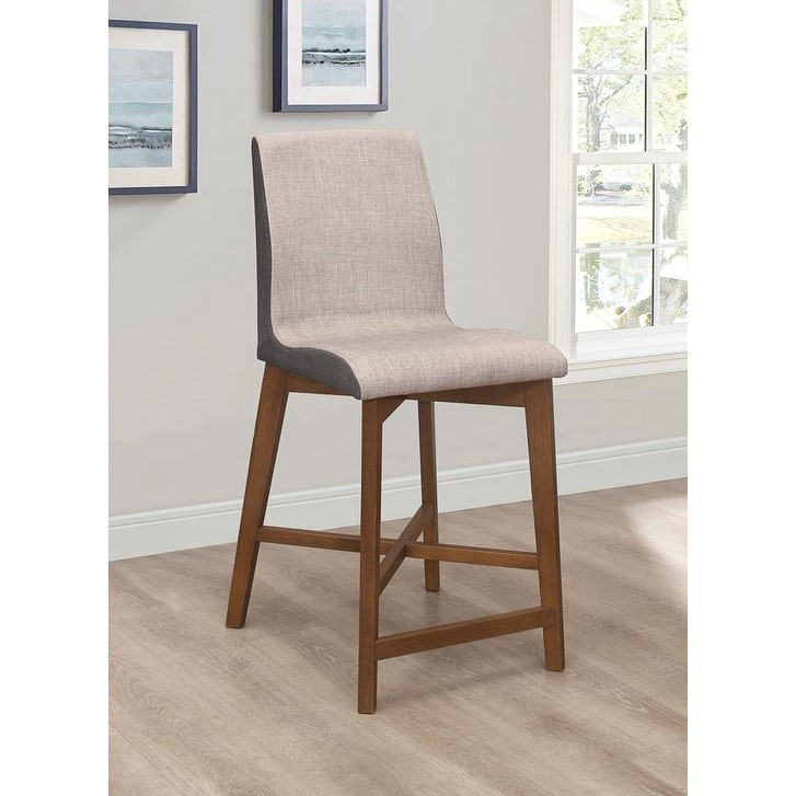 Logan Light Grey Upholstered Counter Stools (Set of 2) On Sale Bed