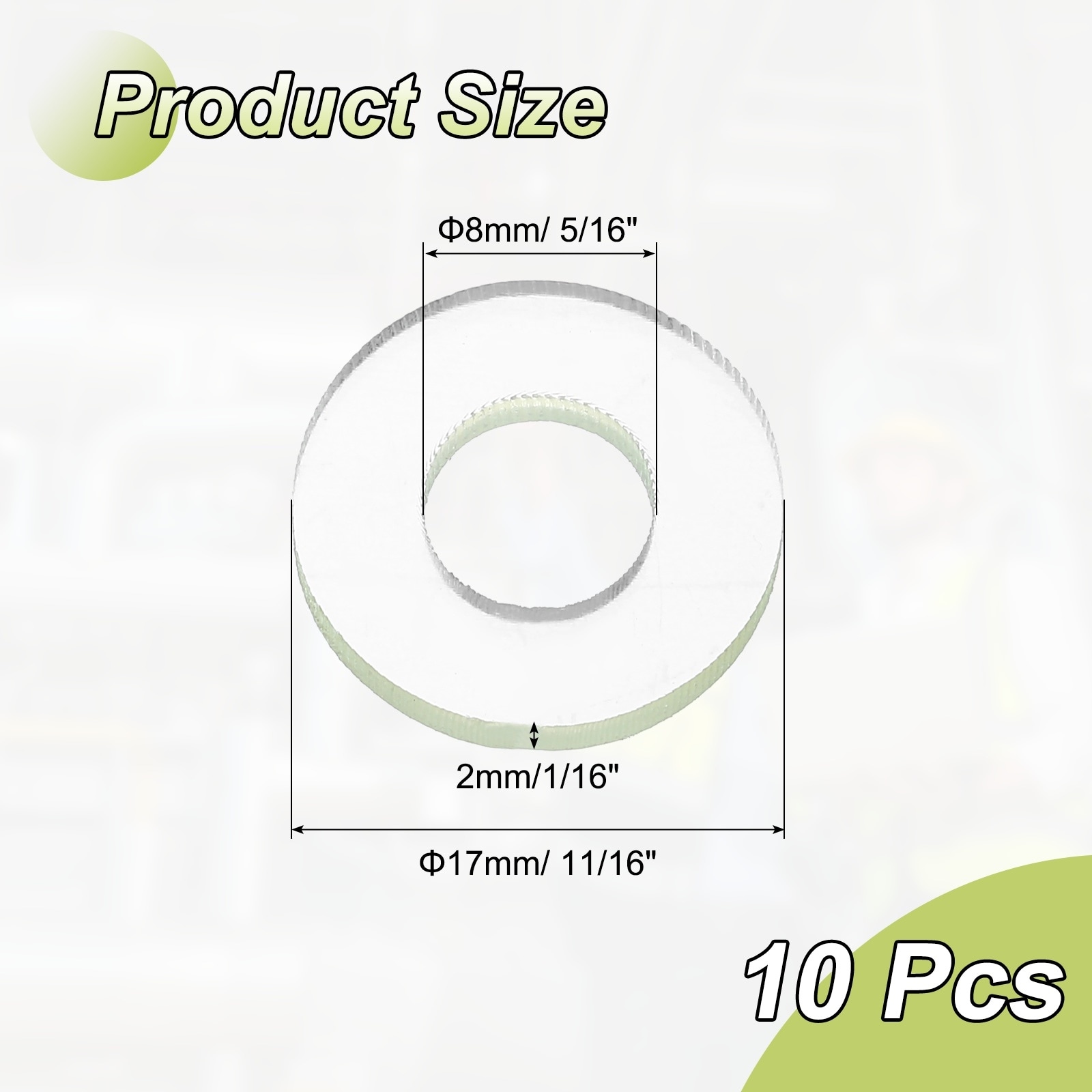 PU Flat Washers, Round Polyurethane Flange Sealing Gasket Spacer for Industrial Electrical Appliance Pipe