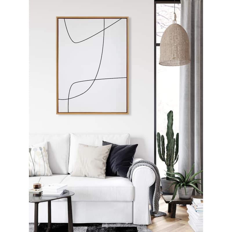 Kate and Laurel Sylvie Line 3 Canvas by The Creative Bunch Studio
