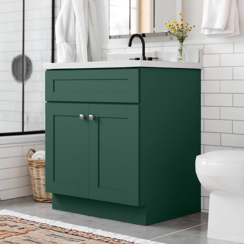 Brookings 30 Inch Fully Assembled Bathroom Vanity - Hunt Club