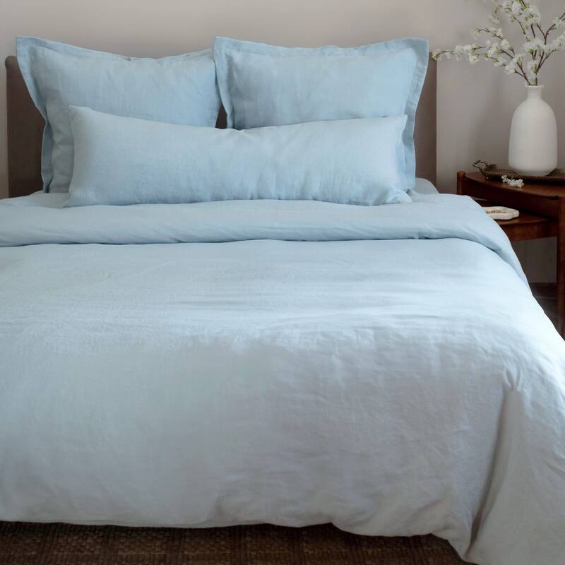French Linen Pillow with Removable Sham by BOKSER HOME