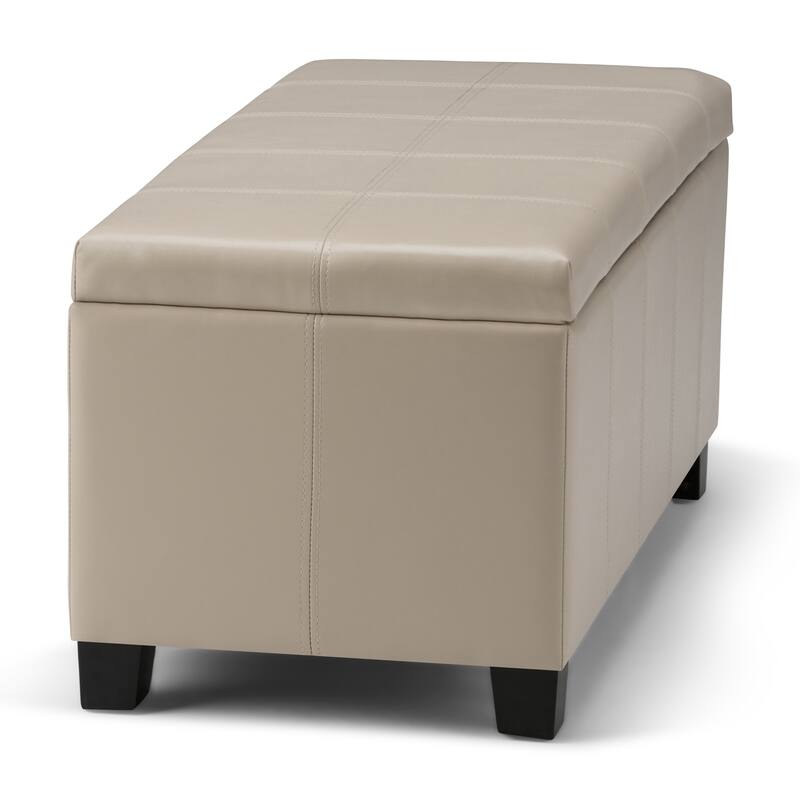 WYNDENHALL Lancaster 36 inch Wide Contemporary Rectangle Storage Ottoman
