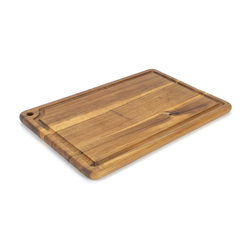 Premium Acacia Wood Cutting Board with Deep Juice Groove