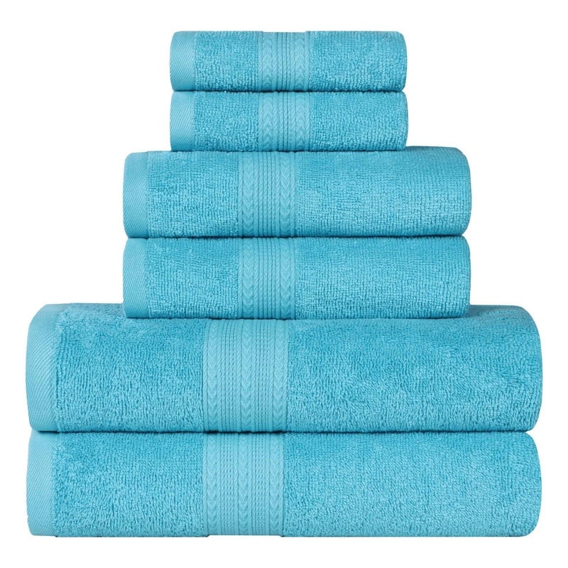 Eco-Friendly Sustainable Cotton 6-Piece Bathroom Towel Set