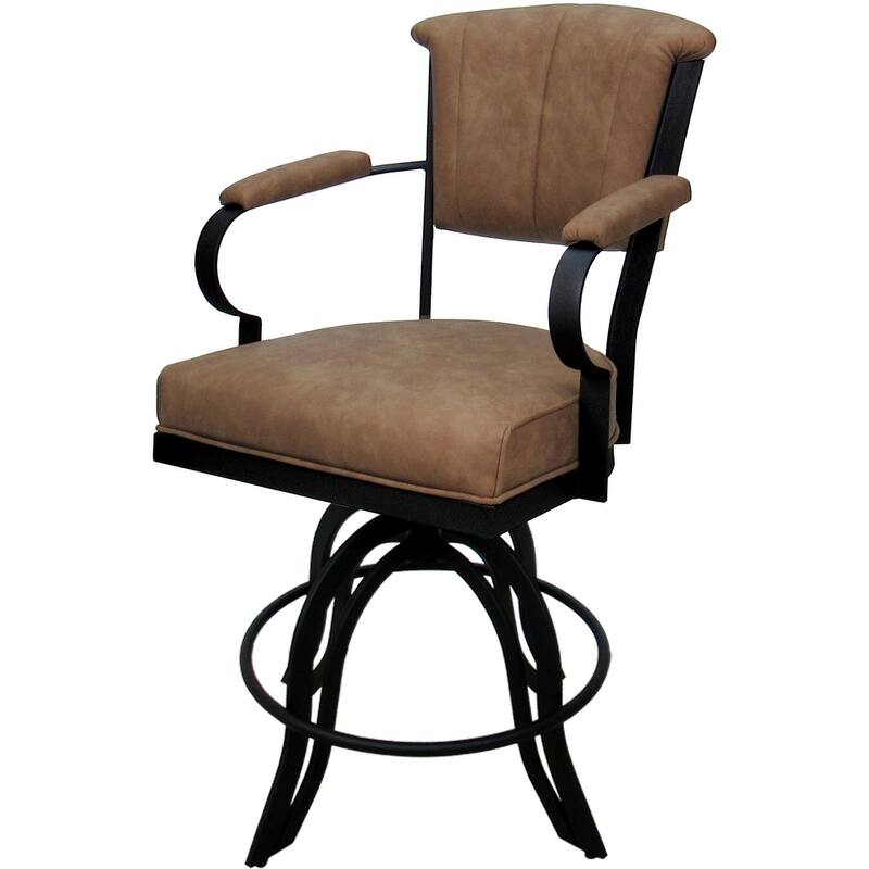 Miami Counter 26" or Bar 30" Metal Bar Stool on A Base