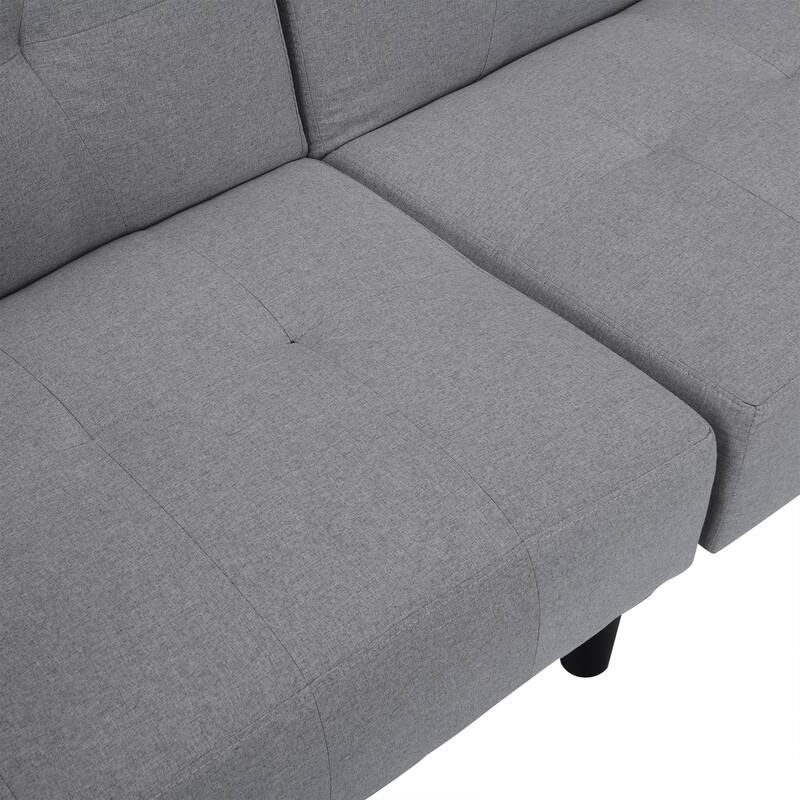 Folding Ottoman Sofa Bed with Stereo, Gray, MDF Material