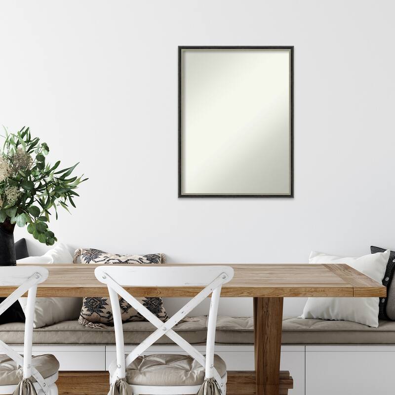 Theo Narrow Non-Beveled Wood Framed Wall Mirror