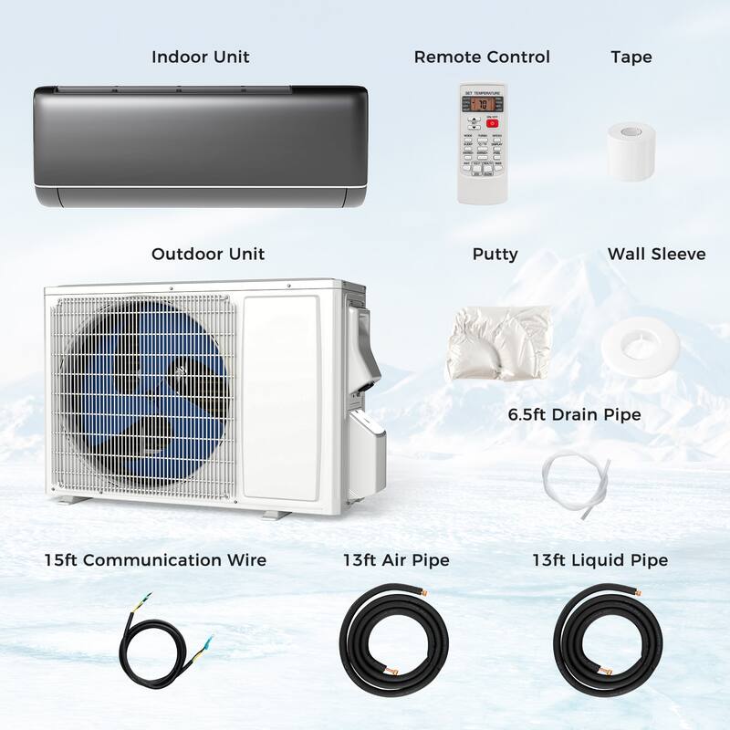 Gymax 12000 BTU Mini Split AC 22 SEER2 Air Conditioner w/ Inverter &