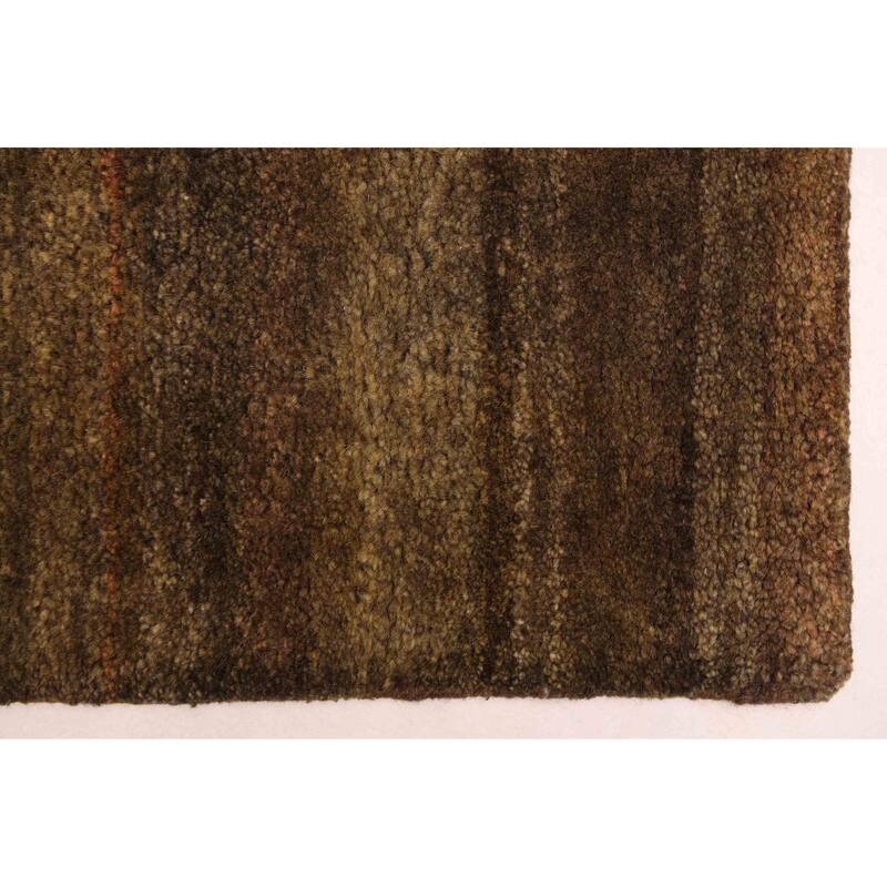 ECARPETGALLERY Hand-knotted Pak Finest Gabbeh Brown, Olive Wool Rug - 6'1 x 8'11