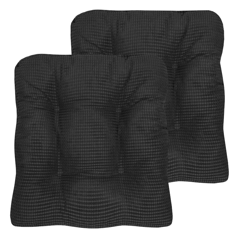 Fluffy Memory Foam Non-slip Chair Pad - Set of 2 - Charcoal