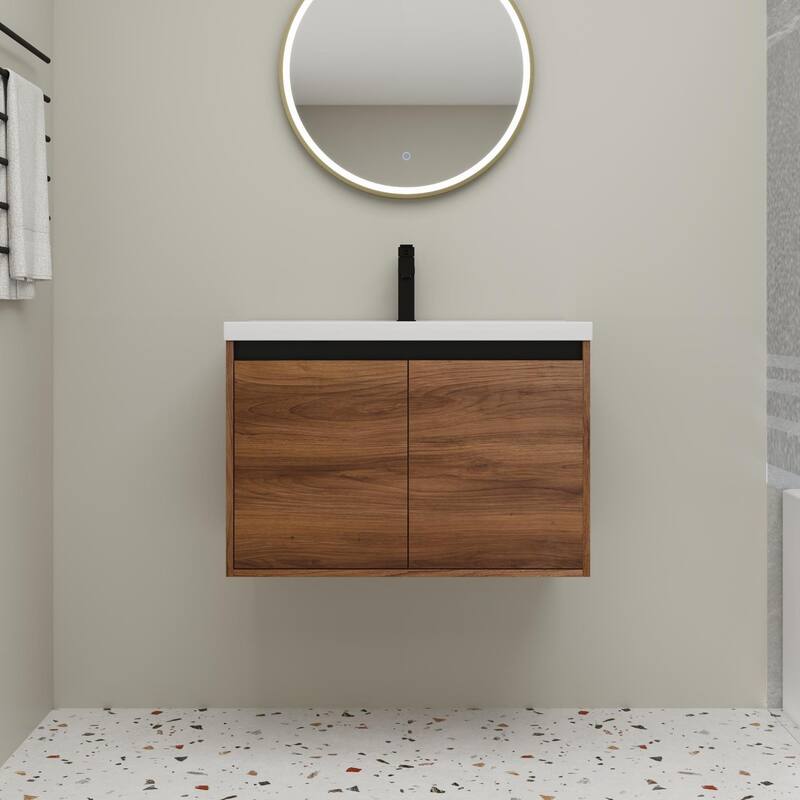Beingnext 16''/20''/24"/30"/36" Bathroom Vanity with Sink, Floating Bathroom Vanity with Soft Close Door