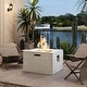 preview thumbnail 3 of 1, MGO 40,000 BTU Outdoor Square Fire Pit with Steel Burner