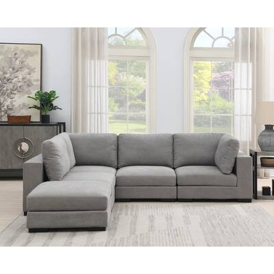 Linen Fabric Upholstered Modular Sofa Collection（Freely available in combination, e.g. 2 CornerSofa+1 ArmlessSofa）