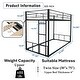 preview thumbnail 12 of 10, Twin over Twin Metal Bunk Bed with Fence