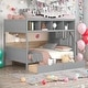 preview thumbnail 2 of 37, Multi-function Twin Over Full Bunk Bed with Storage Staircase & Drawers