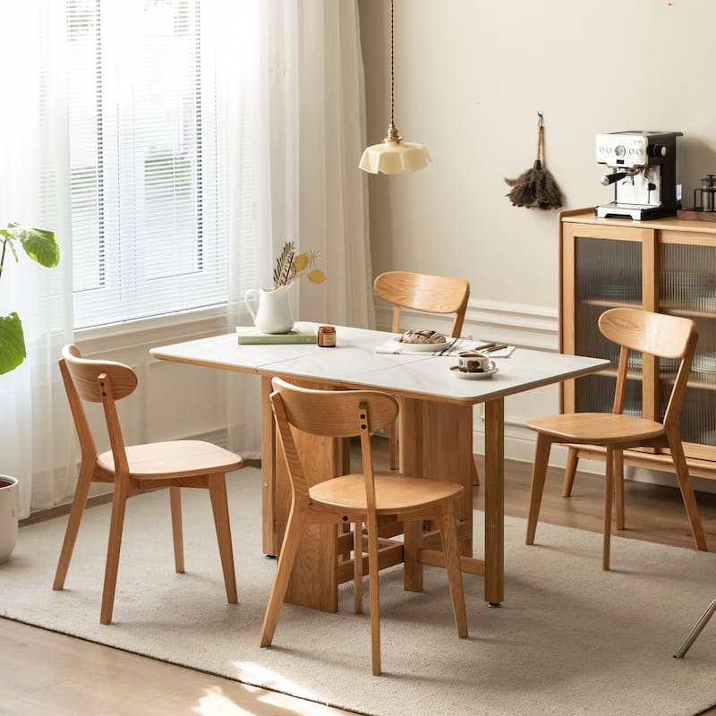 Set of 4 Natural Wooden Dining Chair