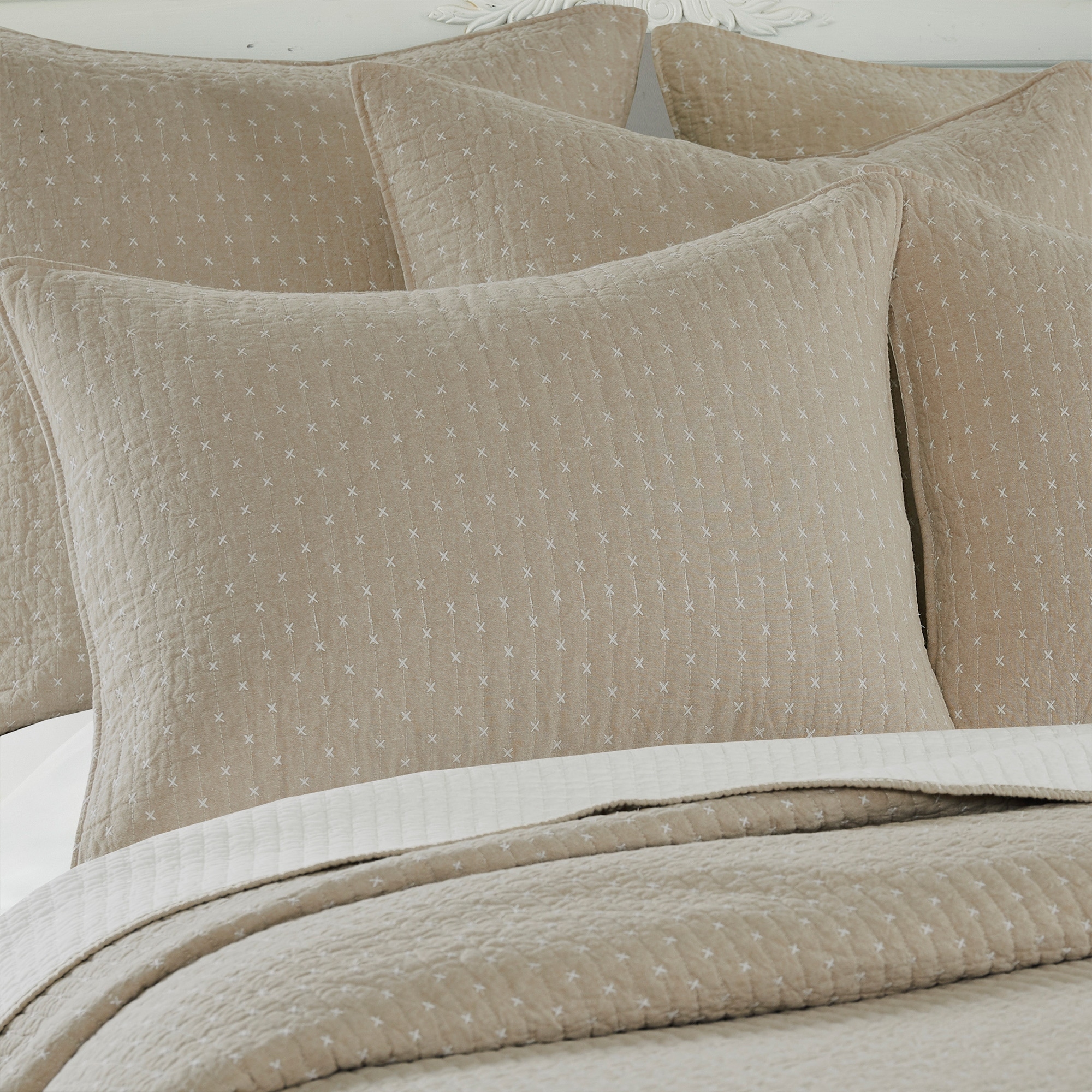 Cross-Stitch-Taupe-Full-Queen-  display picture 1