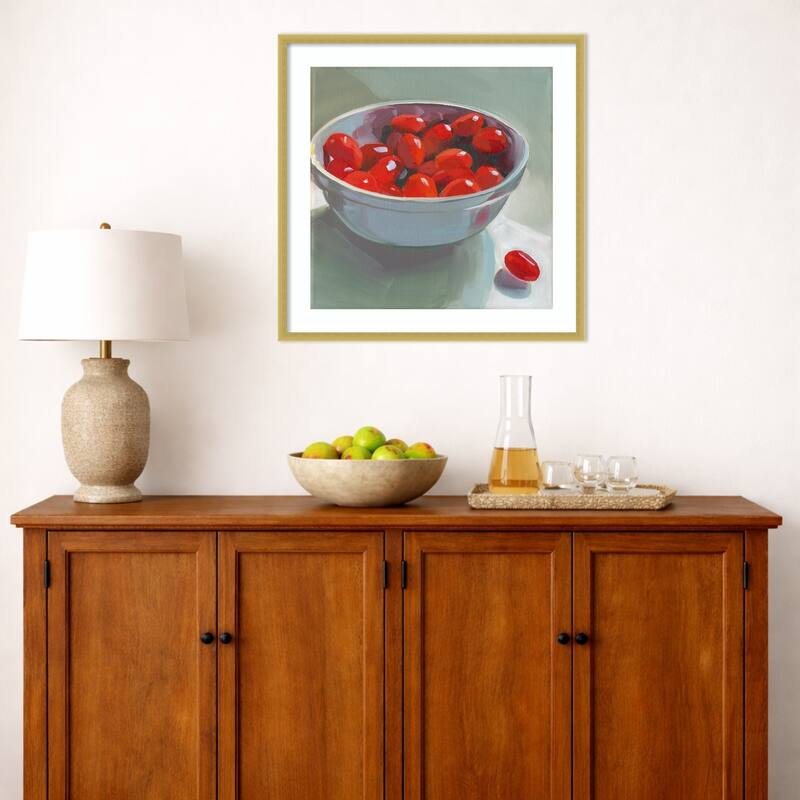 Cherry Tomatoes by Jenny Westenhofer Wood Framed Wall Art Print