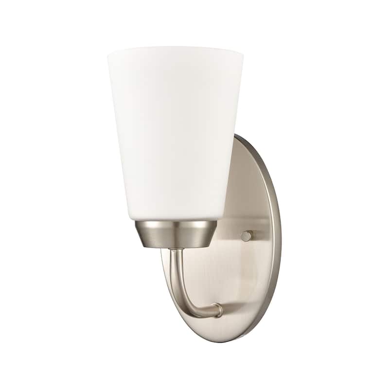 Winslow 10.5-inch High 1-Light Sconce in Brushed Nickel - 10.5 inch Tall - 10.5 inch Tall - Brushed Nickel