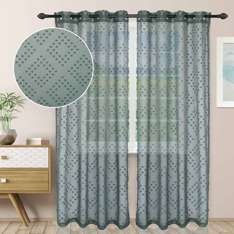 Superior Austen Sheer Grommet Curtain Panel Pair